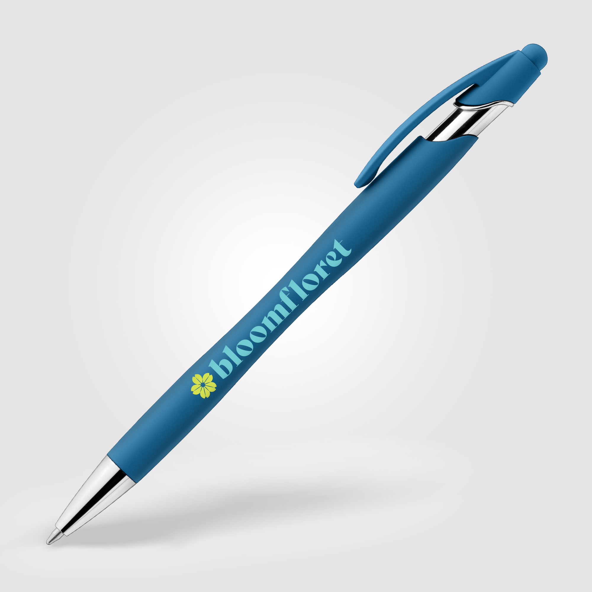 Stylo stylet promotionnel - La Jolla Softy Bleu clair